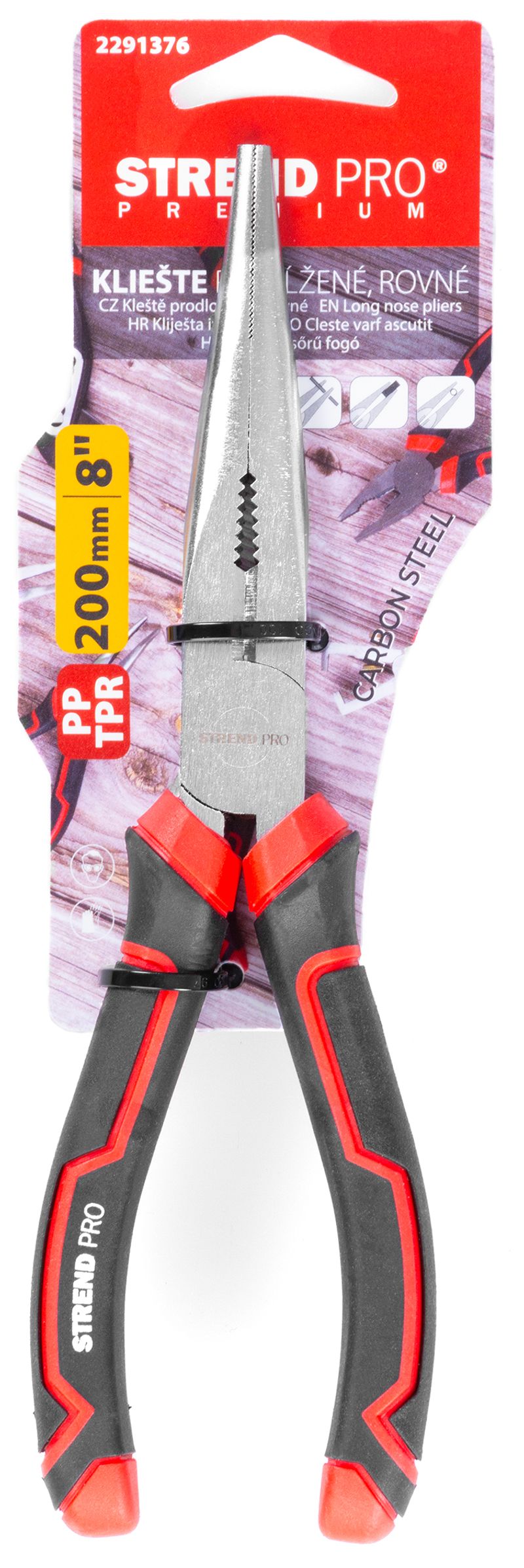 Cleste cu varf lung Strend Pro Premium ComfortGrip DL412, 200 mm