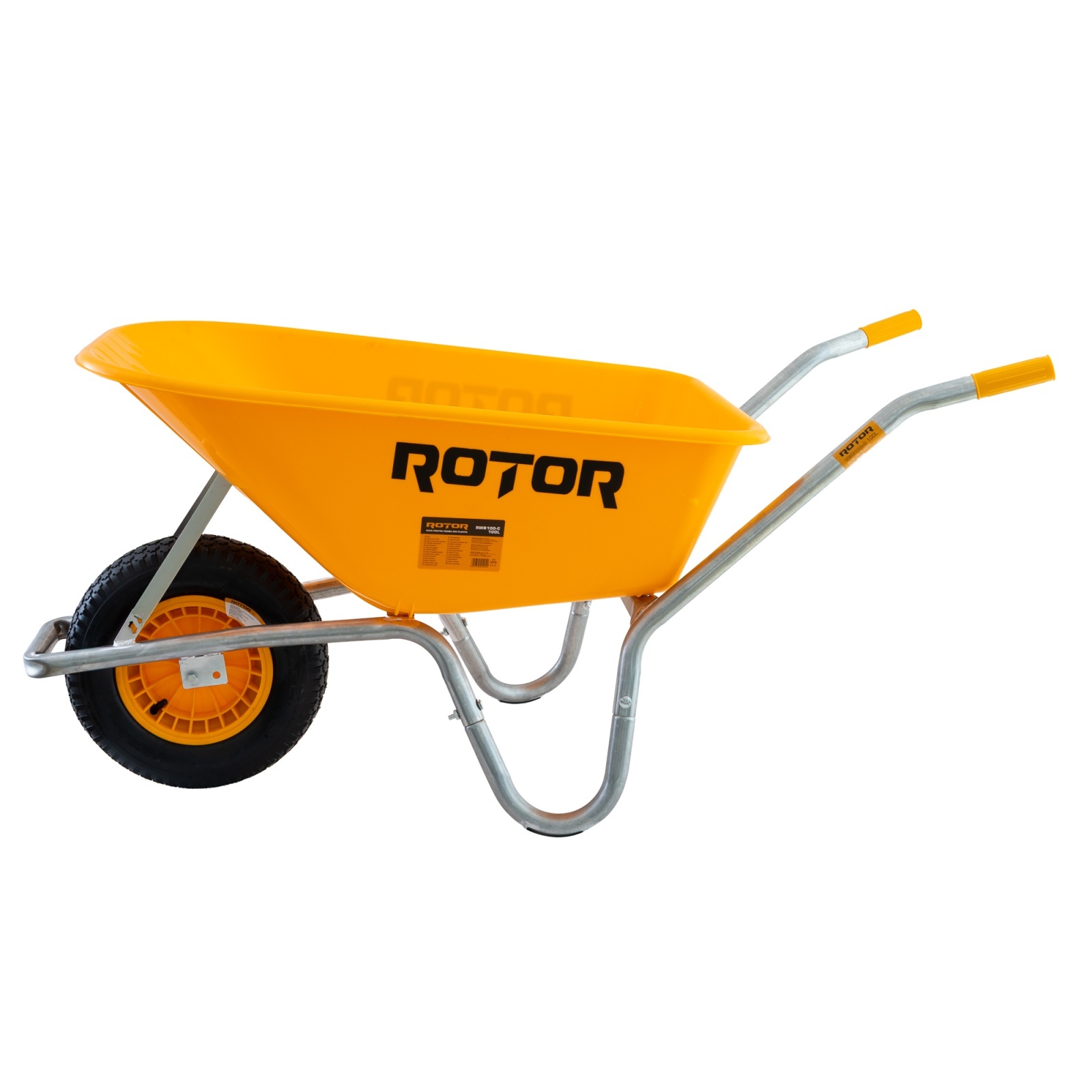 Roabă ROTOR RWB100-C 100 L cuvă din plastic și roată pneumatică