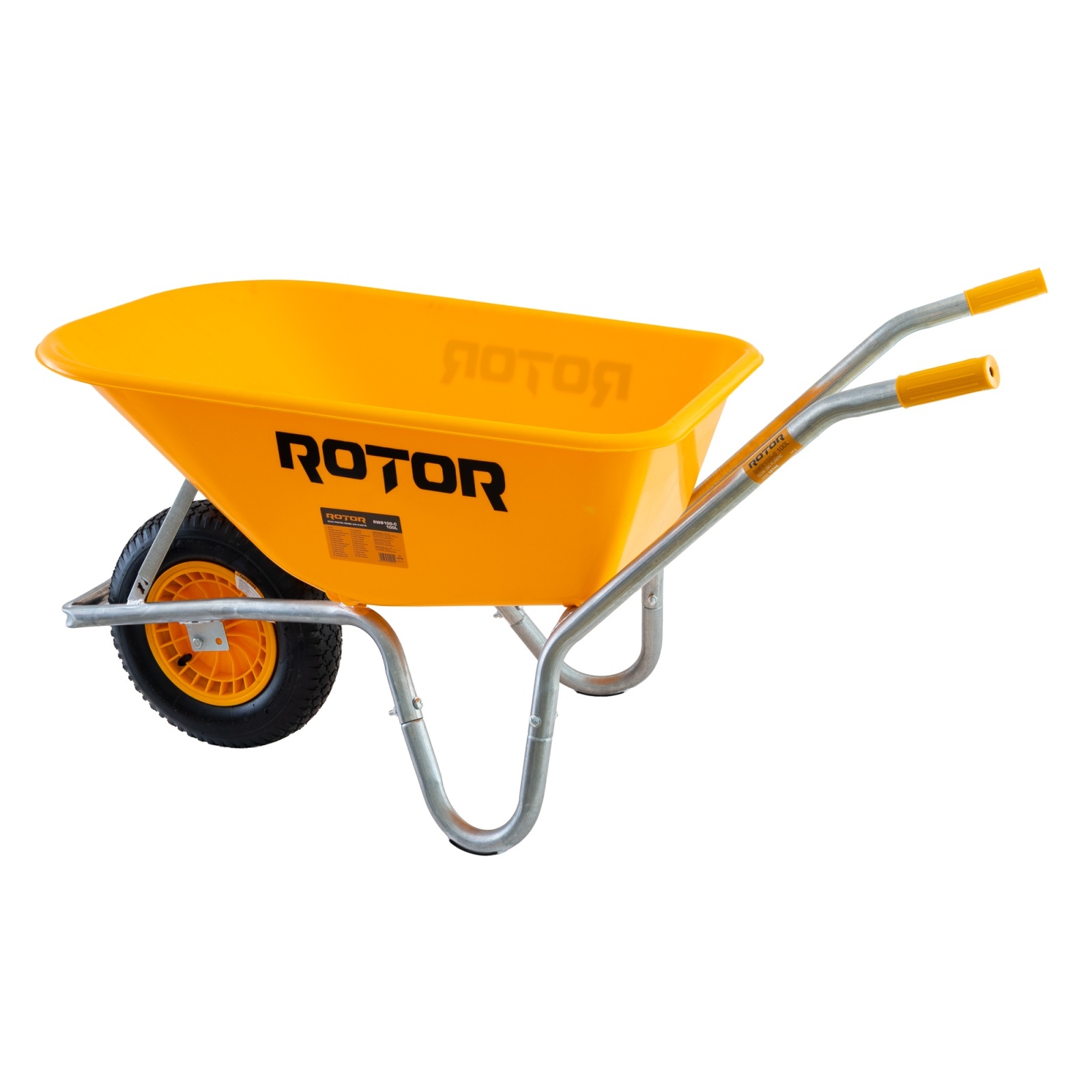 Roabă ROTOR RWB100-C 100 L cuvă din plastic și roată pneumatică