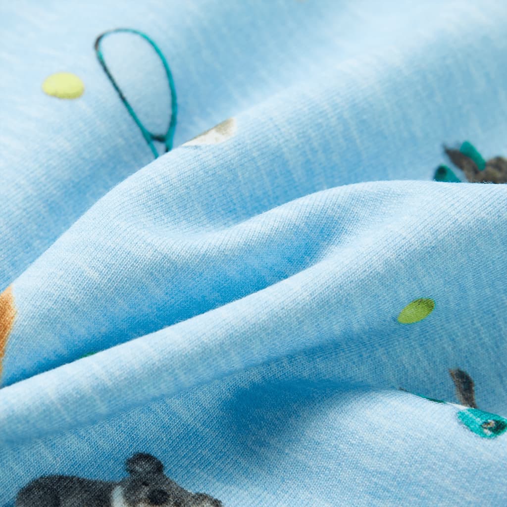 Bluzon pentru copii, albastru melanj deschis, 140 GartenMobel Dekor