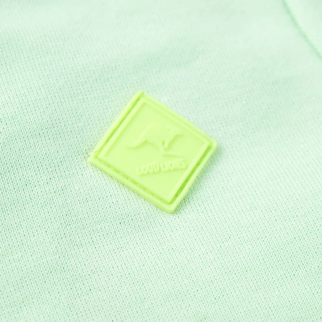 Hanorac pentru copii cu glugă și fermoar, verde aprins, 128 GartenMobel Dekor