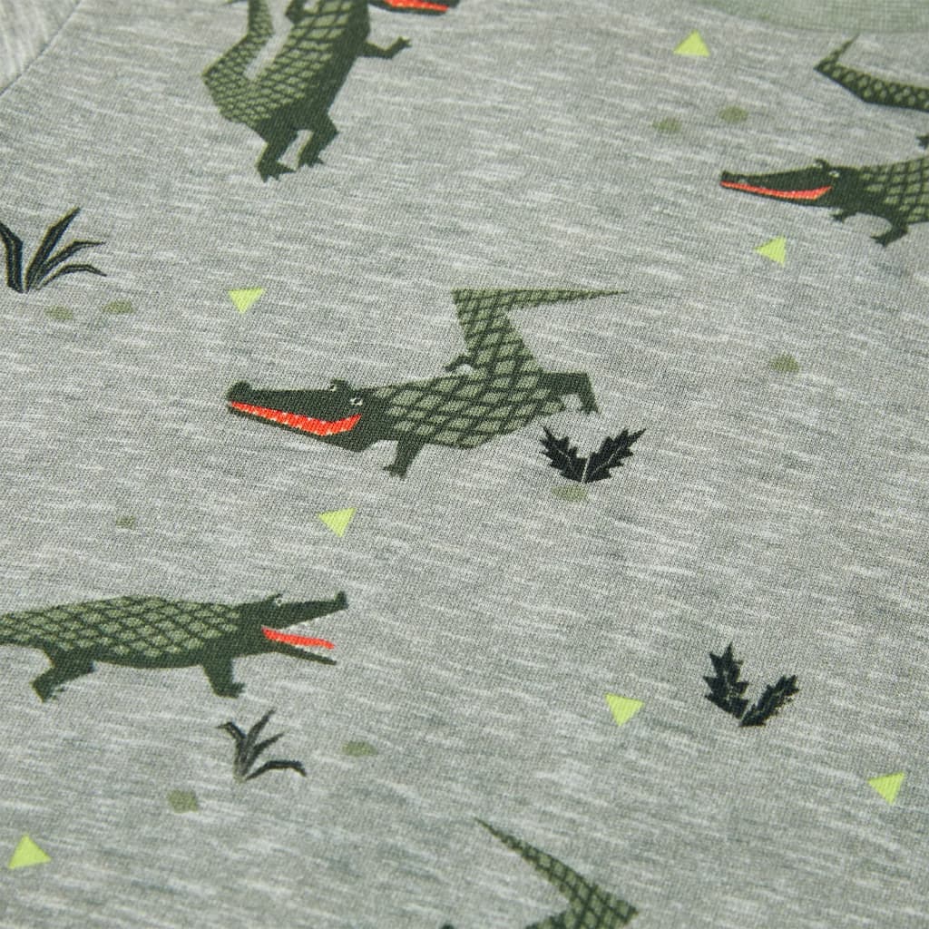 Tricou pentru copii, kaki deschis melanj, 116 GartenMobel Dekor