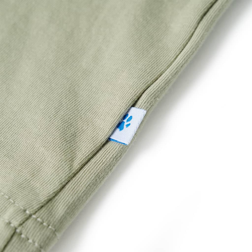 Tricou pentru copii cu mâneci scurte, kaki deschis, 116 GartenMobel Dekor