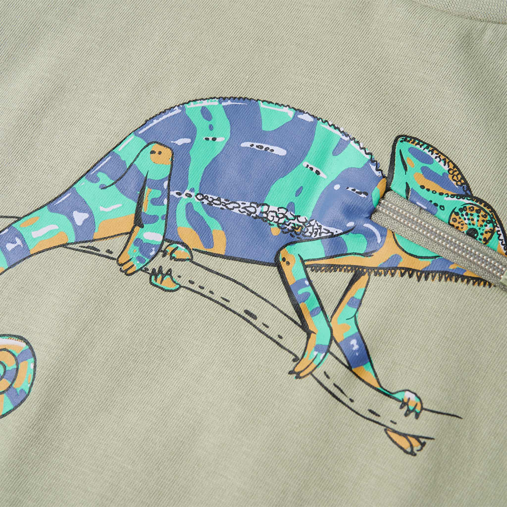 Tricou pentru copii cu mâneci scurte, kaki deschis, 116 GartenMobel Dekor