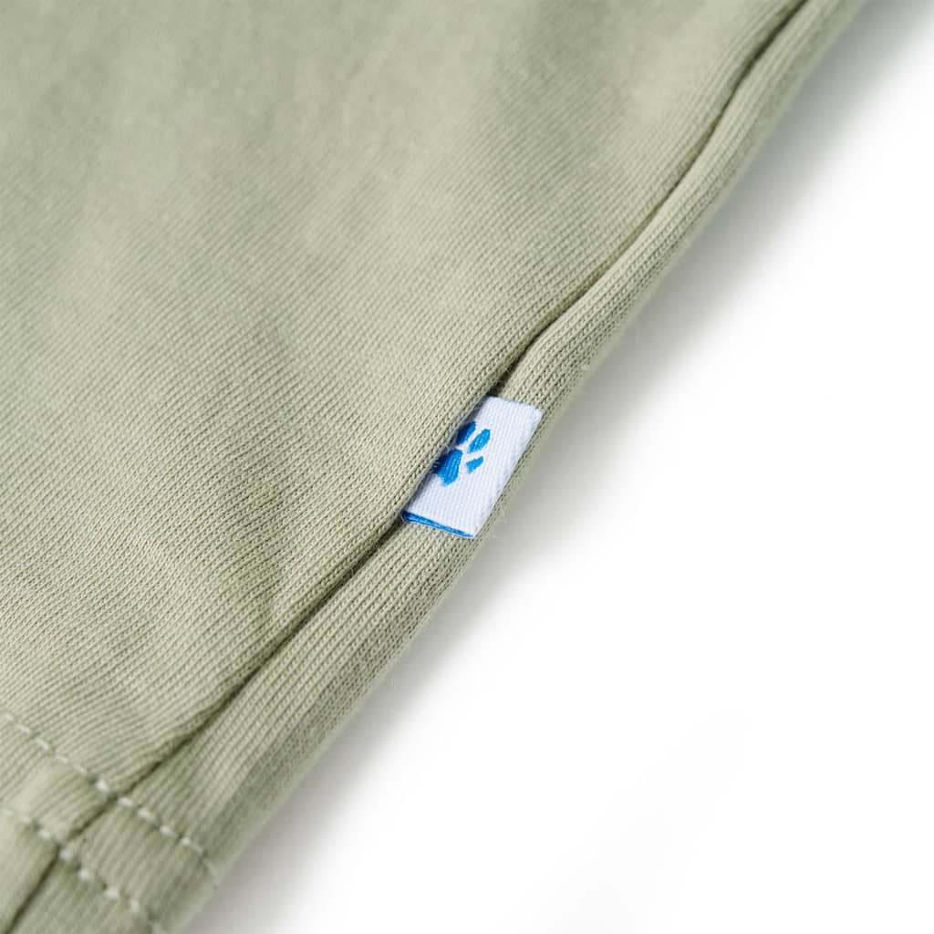 Tricou pentru copii cu mâneci scurte, kaki deschis, 128 GartenMobel Dekor