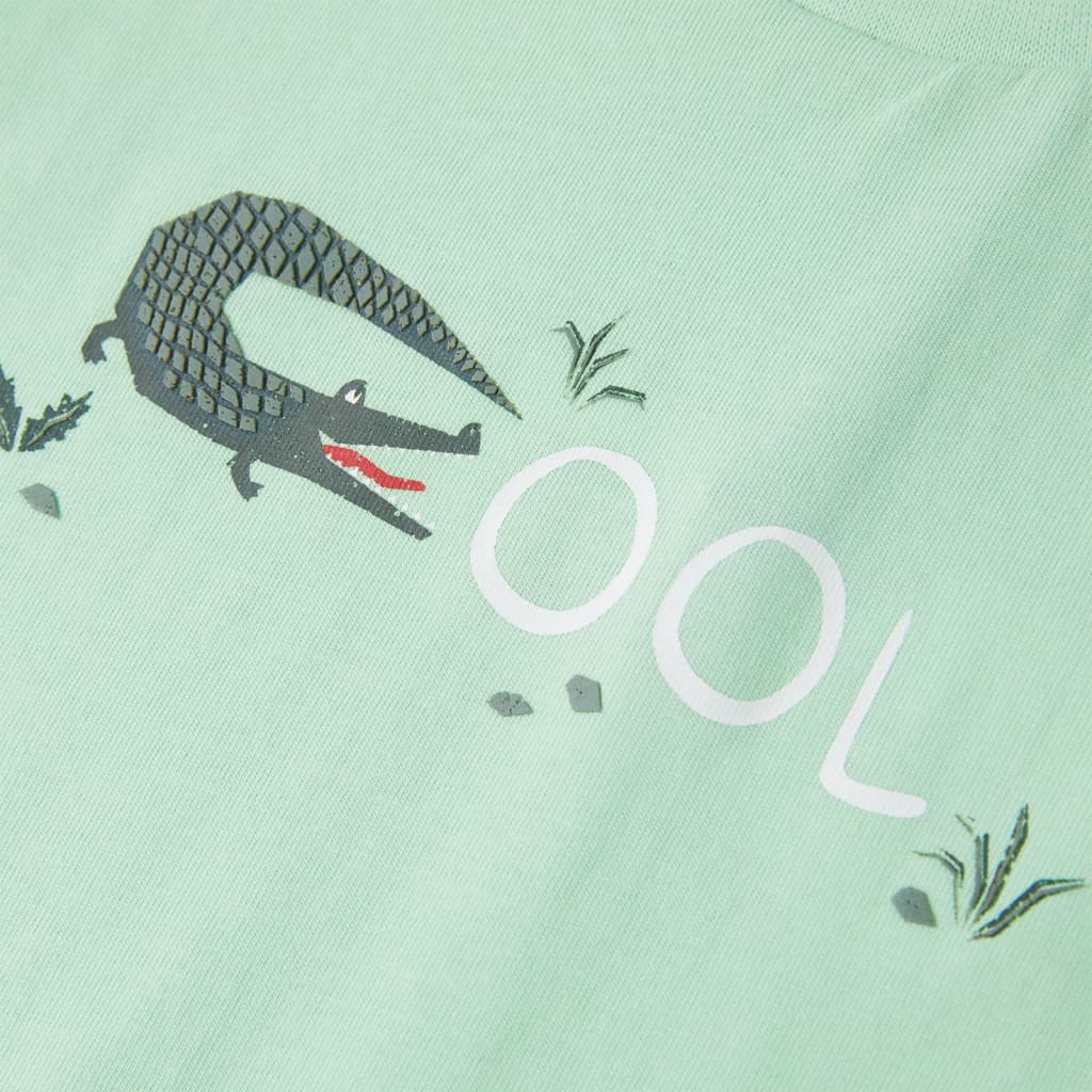 Tricou pentru copii cu mâneci scurte verde deschis 140 GartenMobel Dekor