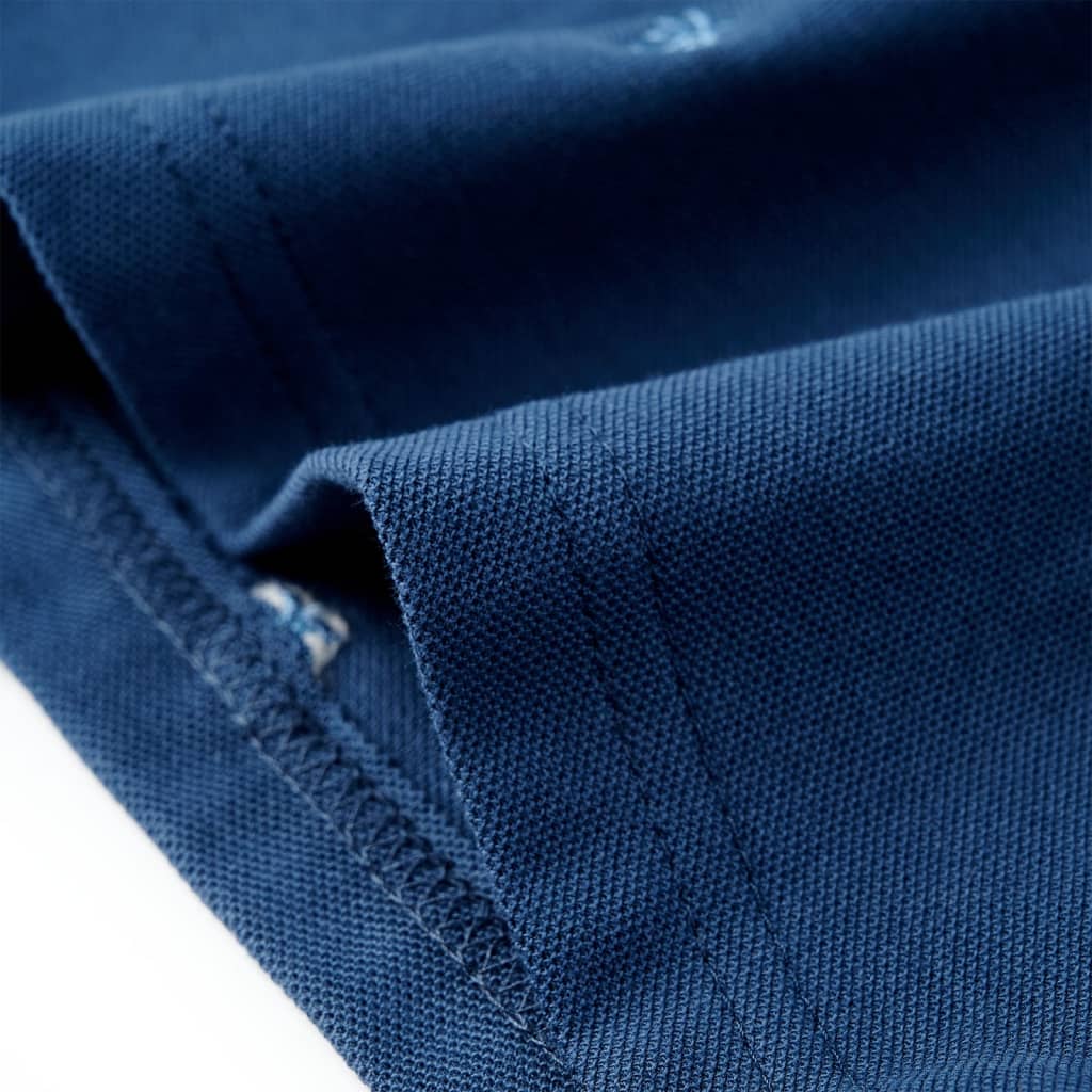 Tricou polo pentru copii, albastru închis, 128 GartenMobel Dekor