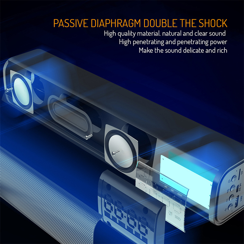 Boxă Bluetooth cu ceas și alarmă Adler AD 1191, stereo 10W, USB/SD/AUX