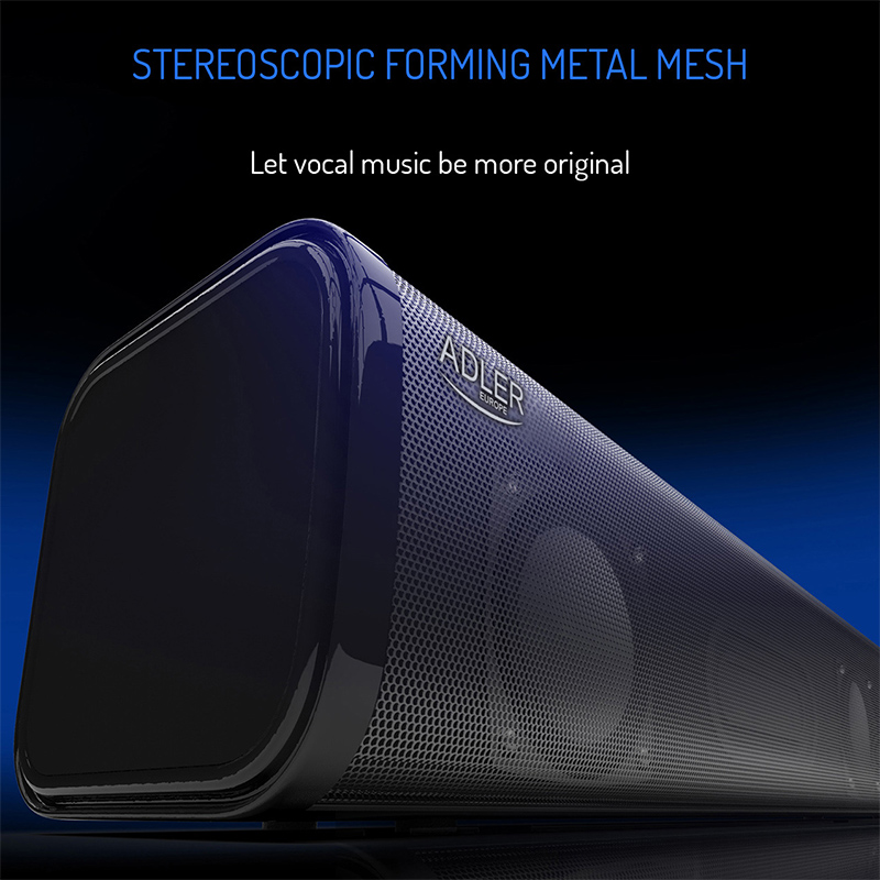 Boxă Bluetooth cu ceas și alarmă Adler AD 1191, stereo 10W, USB/SD/AUX