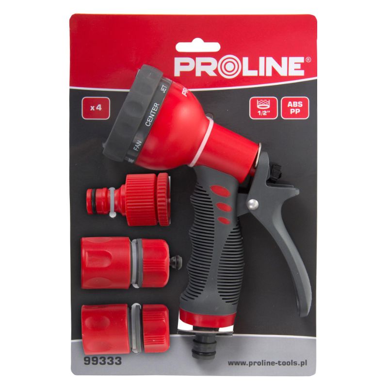 Set de irigat Proline cu pistol multijet și 3 accesorii pentru furtun