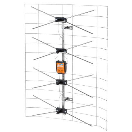 Antena TV completă pentru exterior VHF/UHF, câștig 13,5–60 dB