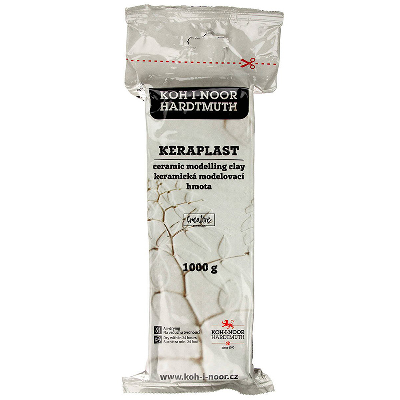 Pastă de modelaj KOH-I-NOOR Keraplast 1 kg, uscare la aer, albă
