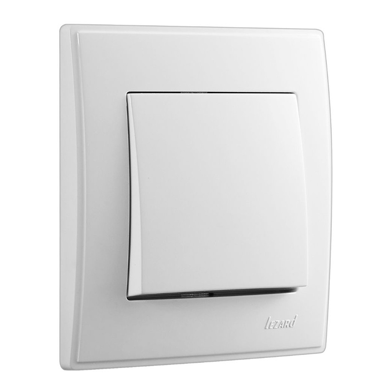 Întrerupător simplu Lezard ST pentru montaj îngropat, alb, 1 clapetă