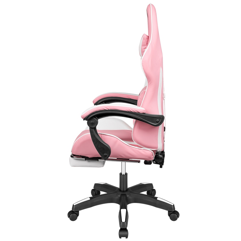 Scaun gaming Kruger&Matz GX-150 roz, spatar 145° si suport 150 kg