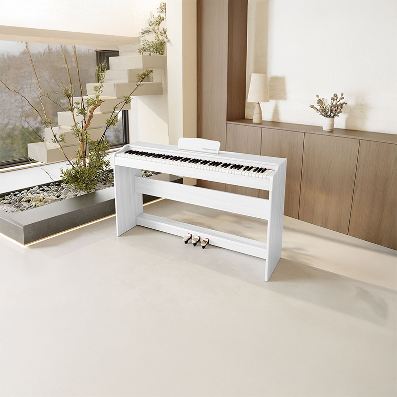 Pian digital Kruger&Matz KMDP-105 alb, 88 clape, 3 pedale, Bluetooth 5.0