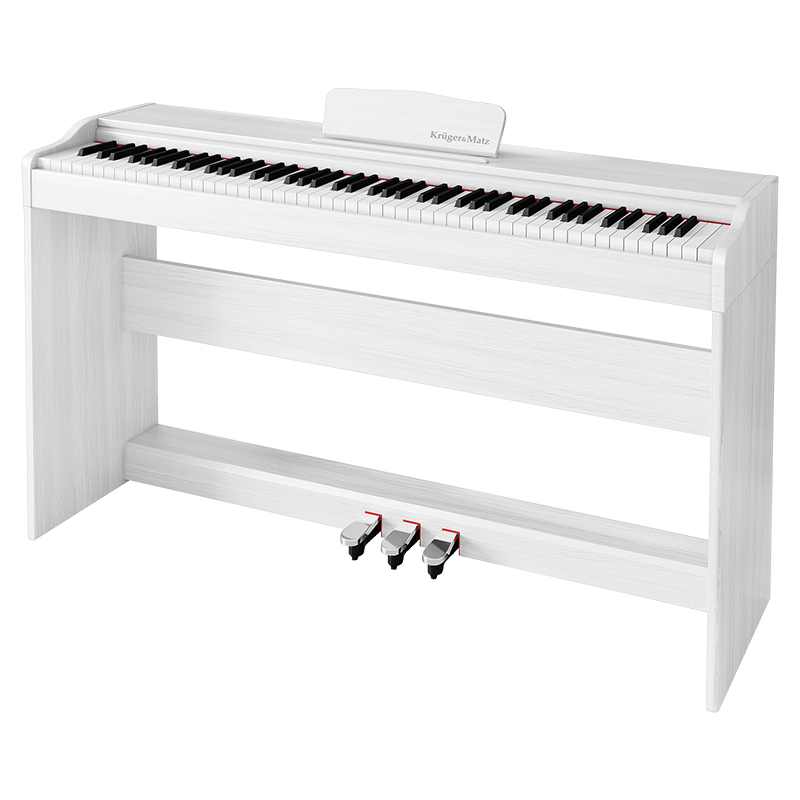 Pian digital Kruger&Matz KMDP-105 alb, 88 clape, 3 pedale, Bluetooth 5.0