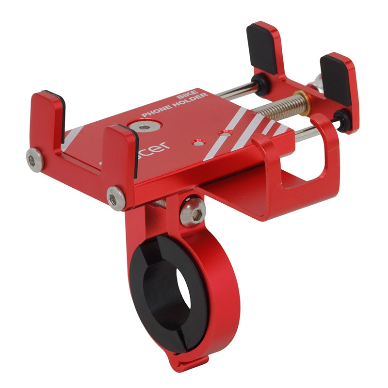 Suport telefon pentru bicicletă, metalic, roșu, Spacer – prindere sigură