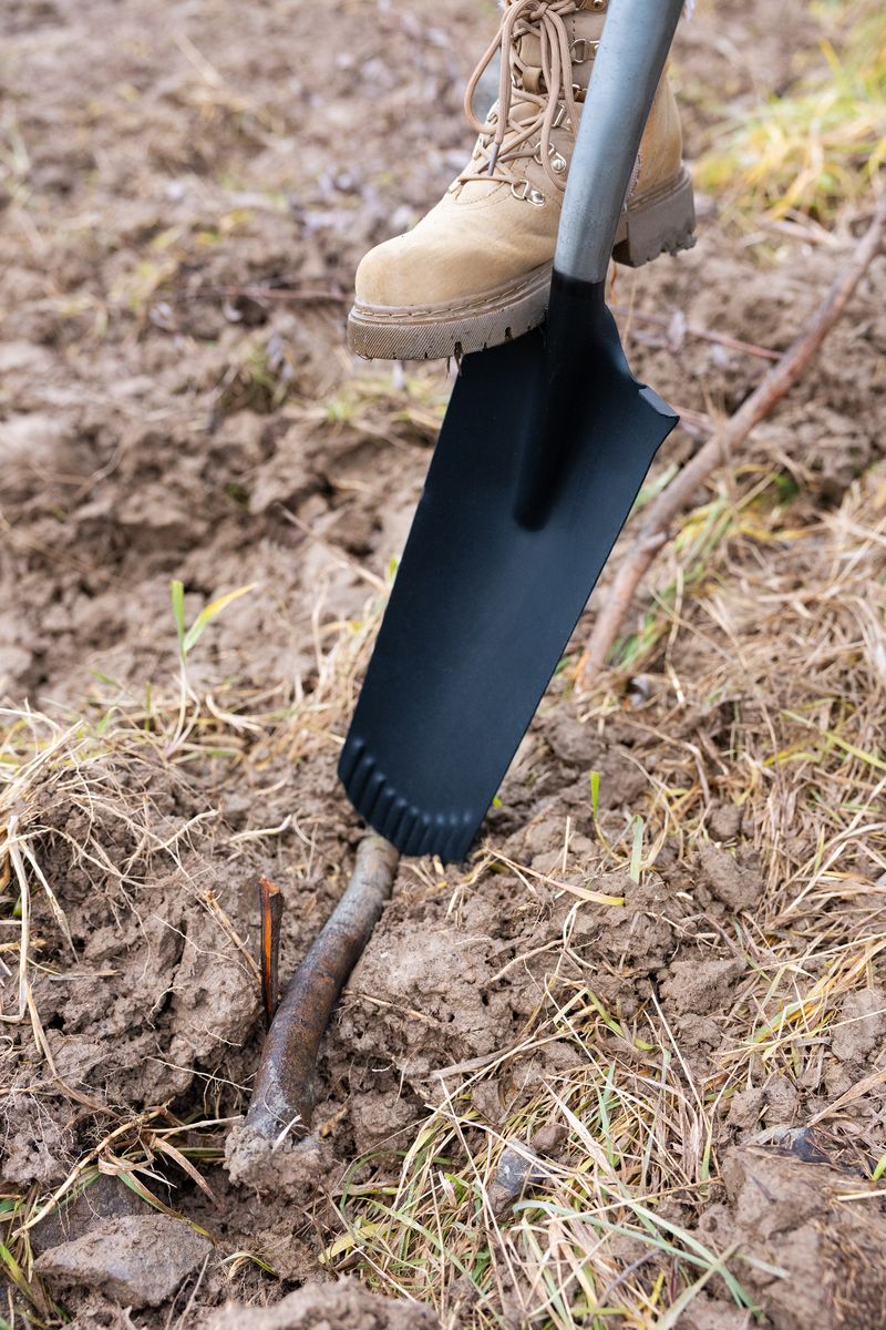 Lopată drenaj îngustă Strend Pro Premium RedShark, 1280 mm, mâner D