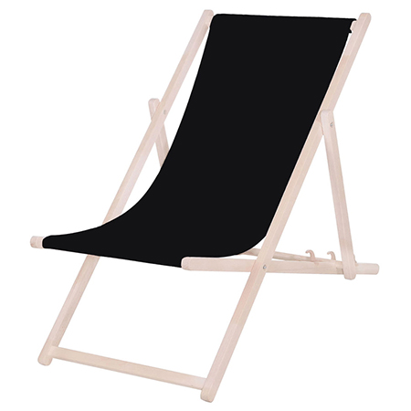 Scaun pliabil pentru grădină, din lemn de fag, 3 poziții, textil UV
