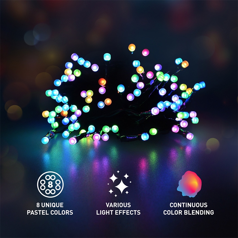 Șir luminos festiv SMART WiFi Retlux 9,5 m, 96 LED multicolor, IP44