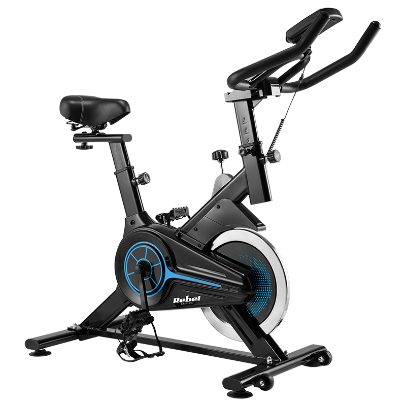 Bicicletă de spinning Rebel Active cu afișaj LCD, volantă 4 kg