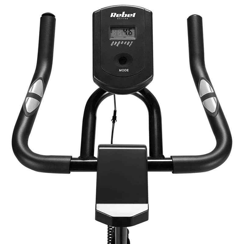 Bicicletă de spinning Rebel Active cu afișaj LCD, volantă 4 kg