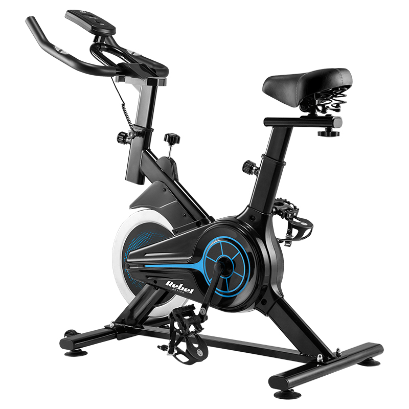 Bicicletă de spinning Rebel Active cu afișaj LCD, volantă 4 kg