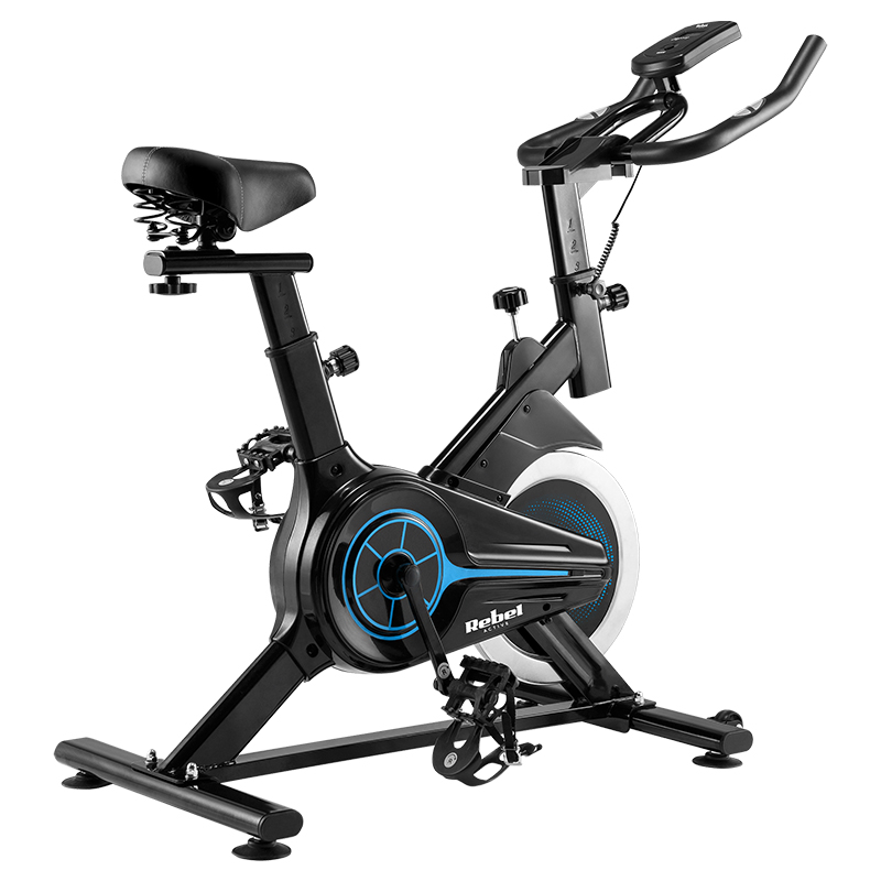 Bicicletă de spinning Rebel Active cu afișaj LCD, volantă 4 kg