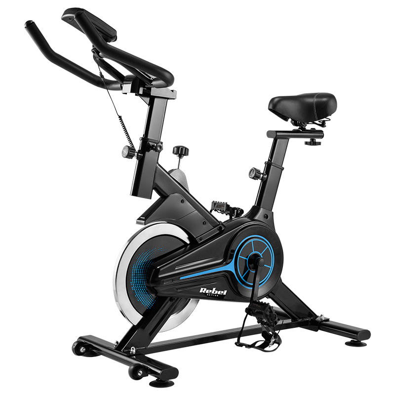Bicicletă de spinning Rebel Active cu afișaj LCD, volantă 4 kg