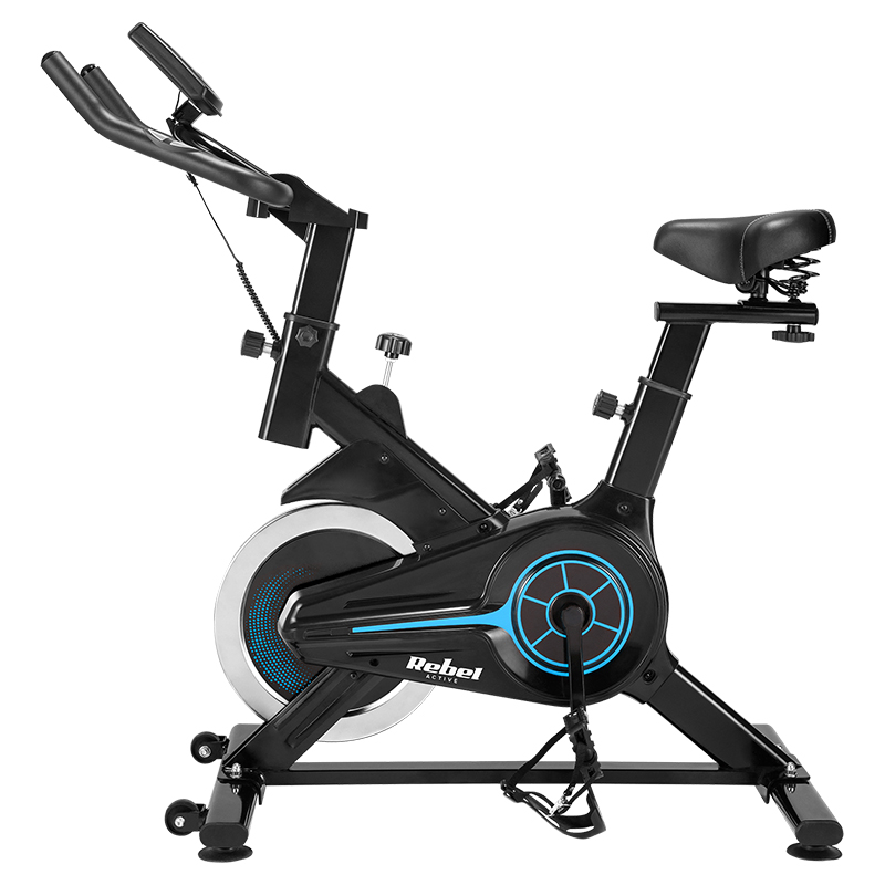 Bicicletă de spinning Rebel Active cu afișaj LCD, volantă 4 kg
