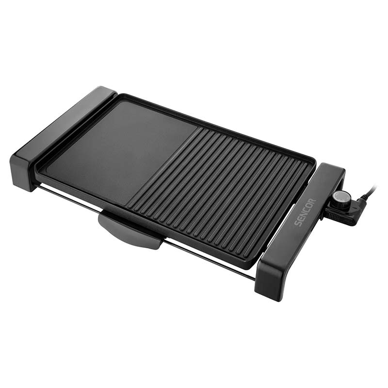 Grătar electric Sencor 2300W, suprafață mare 47x31 cm, antiaderent