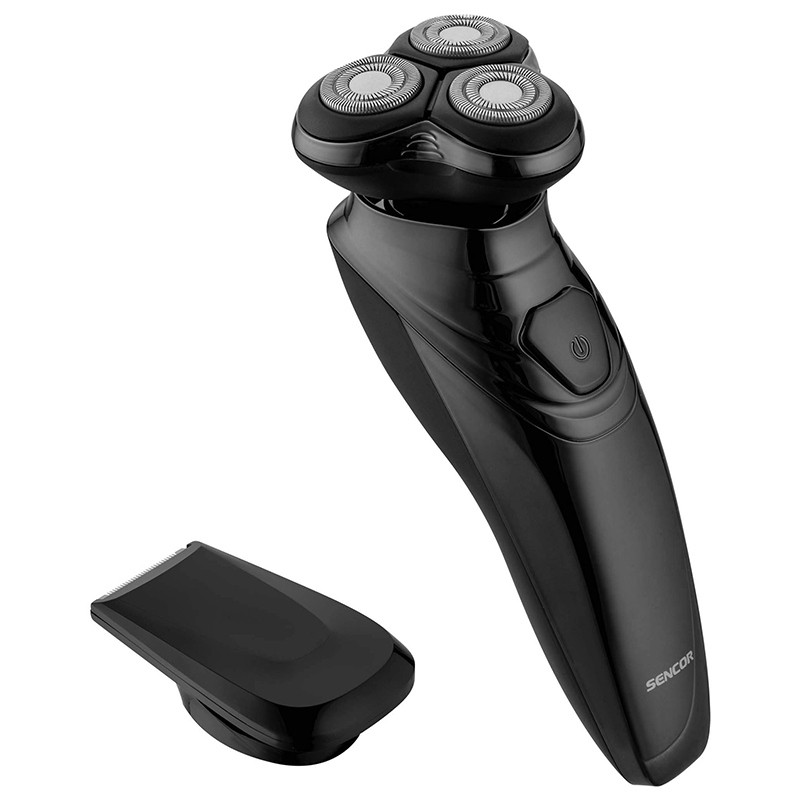 Aparat de ras rotativ Sencor negru, cu acumulator Li-Ion, lavabil