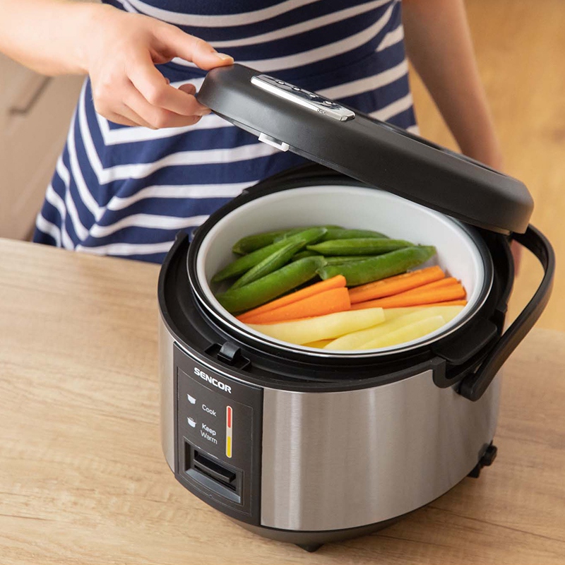 Aparat de gătit orez Sencor SRM 1890SS, 1,8 L, 830 W, inox