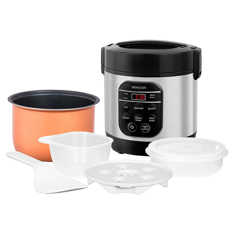 Aparat multifuncțional pentru gătit orez Sencor 350 W, 0,6 L, 5 programe