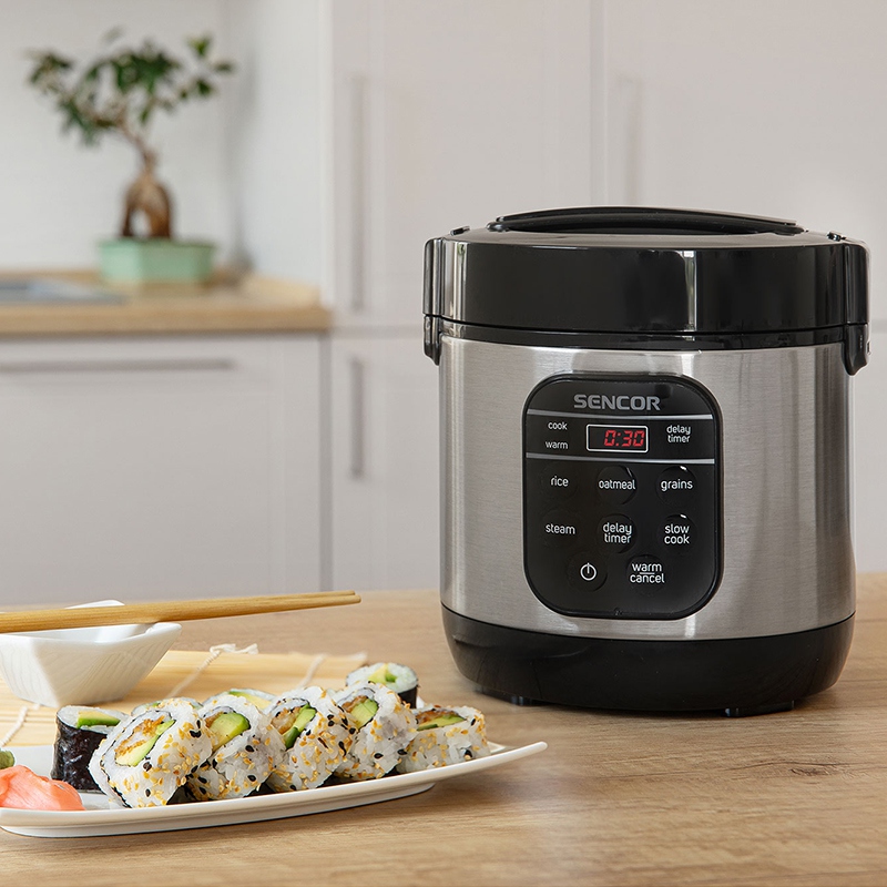Aparat multifuncțional pentru gătit orez Sencor 350 W, 0,6 L, 5 programe
