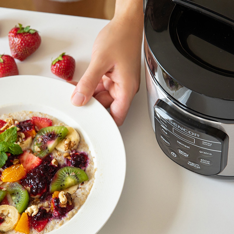 Aparat multifuncțional pentru gătit orez Sencor 350 W, 0,6 L, 5 programe