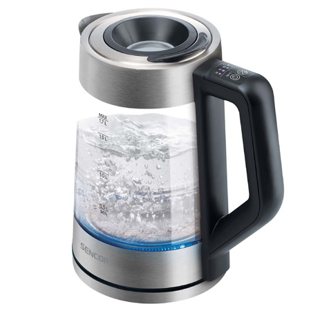 Fierbător electric din sticlă Sencor 1.7L, 2200W, temperatură reglabilă
