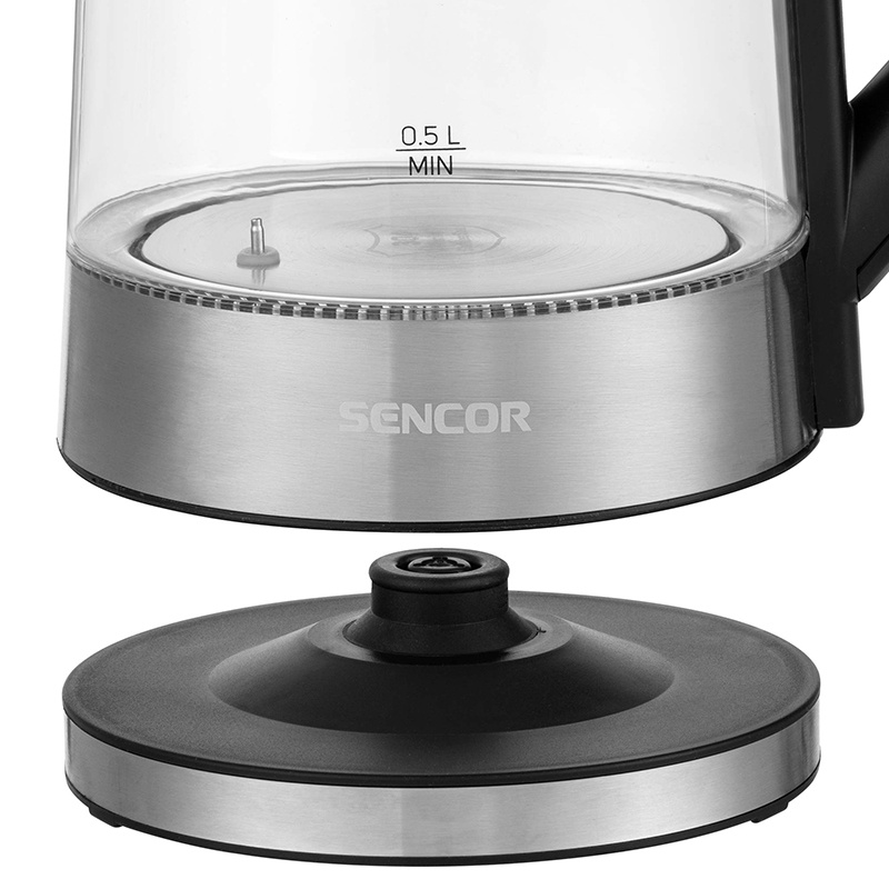 Fierbător electric din sticlă Sencor 1.7L, 2200W, temperatură reglabilă
