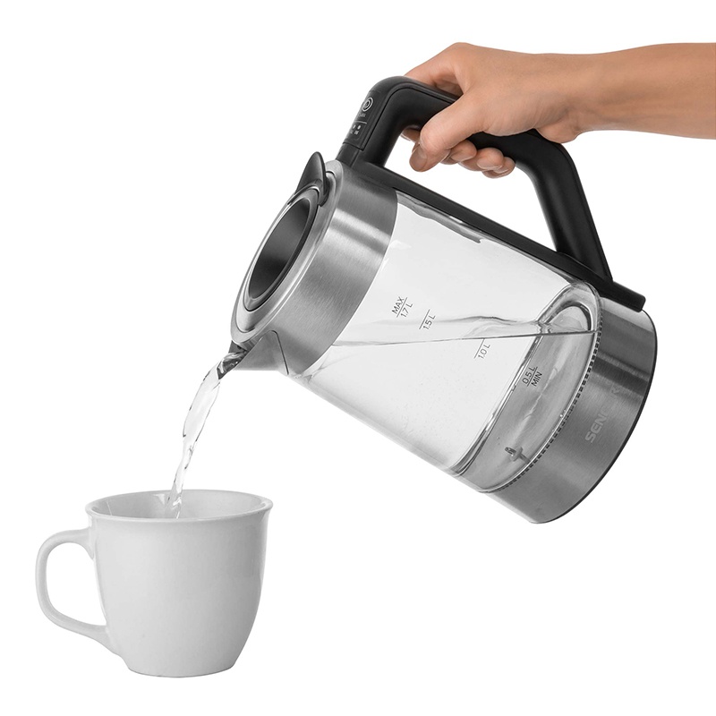 Fierbător electric din sticlă Sencor 1.7L, 2200W, temperatură reglabilă