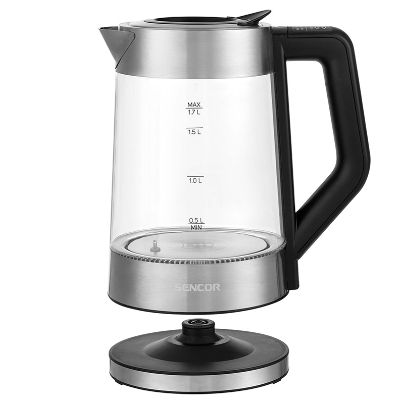 Fierbător electric din sticlă Sencor 1.7L, 2200W, temperatură reglabilă