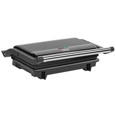Sandwich maker panini Teesa 1000W cu placi grill antiaderente si tava scurgere