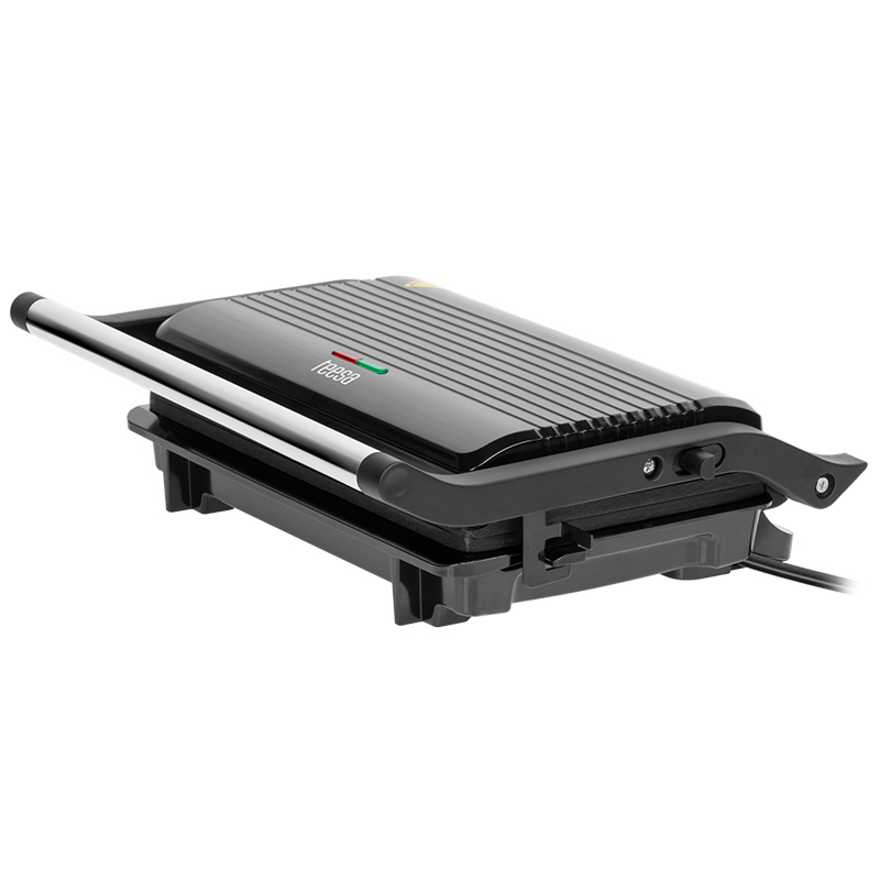 Sandwich maker panini Teesa 1000W cu placi grill antiaderente si tava scurgere