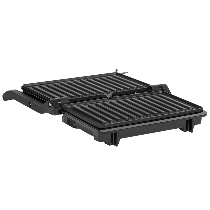 Sandwich maker panini Teesa 1000W cu placi grill antiaderente si tava scurgere