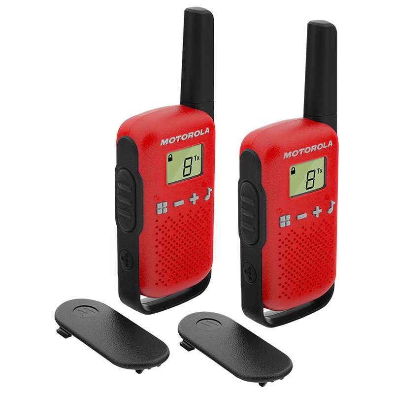 Stație radio PMR Motorola Talkabout T42, set 2 bucăți, roșu