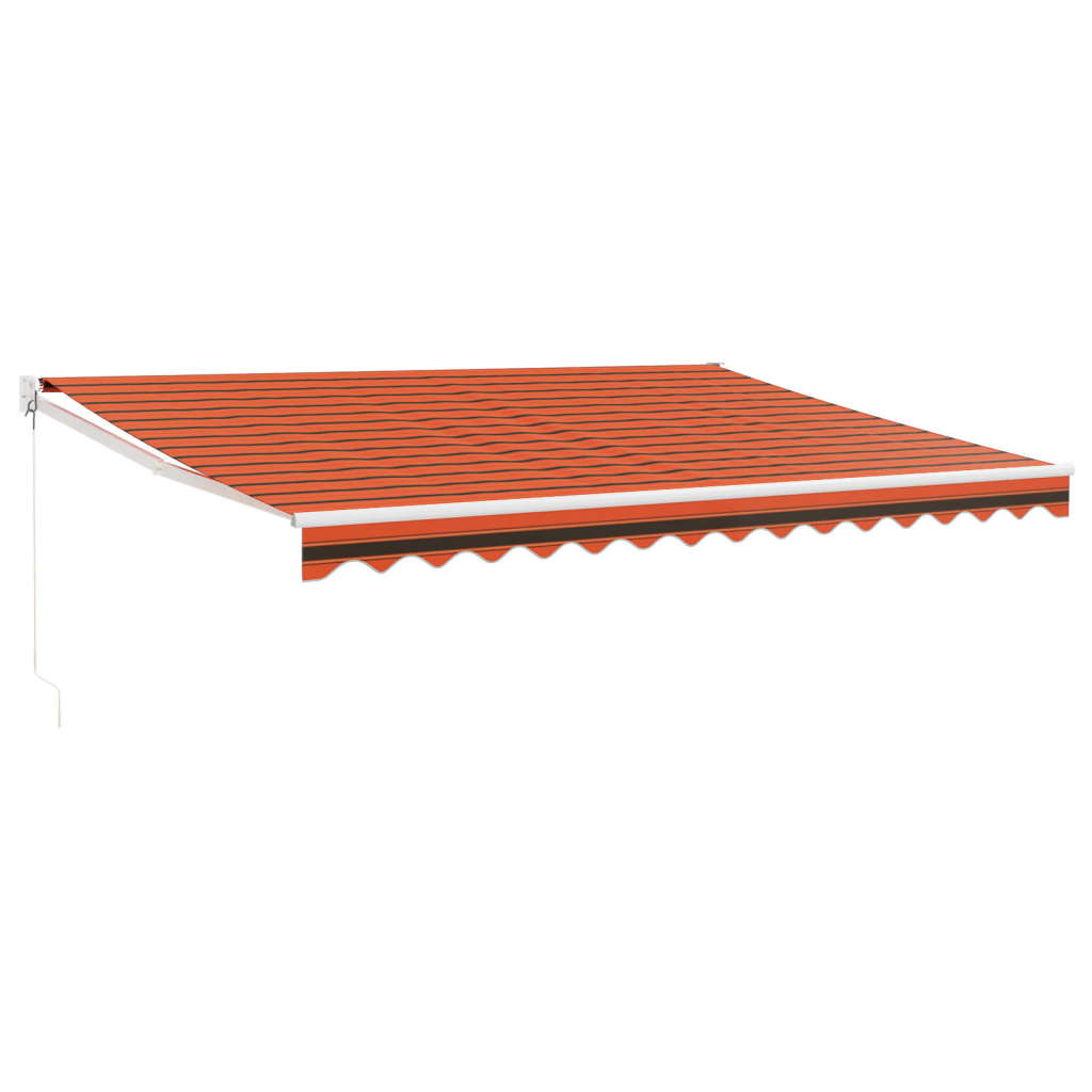 Copertină retractabilă portocaliu/maro 4x3 m, textil/aluminiu GartenMobel Dekor