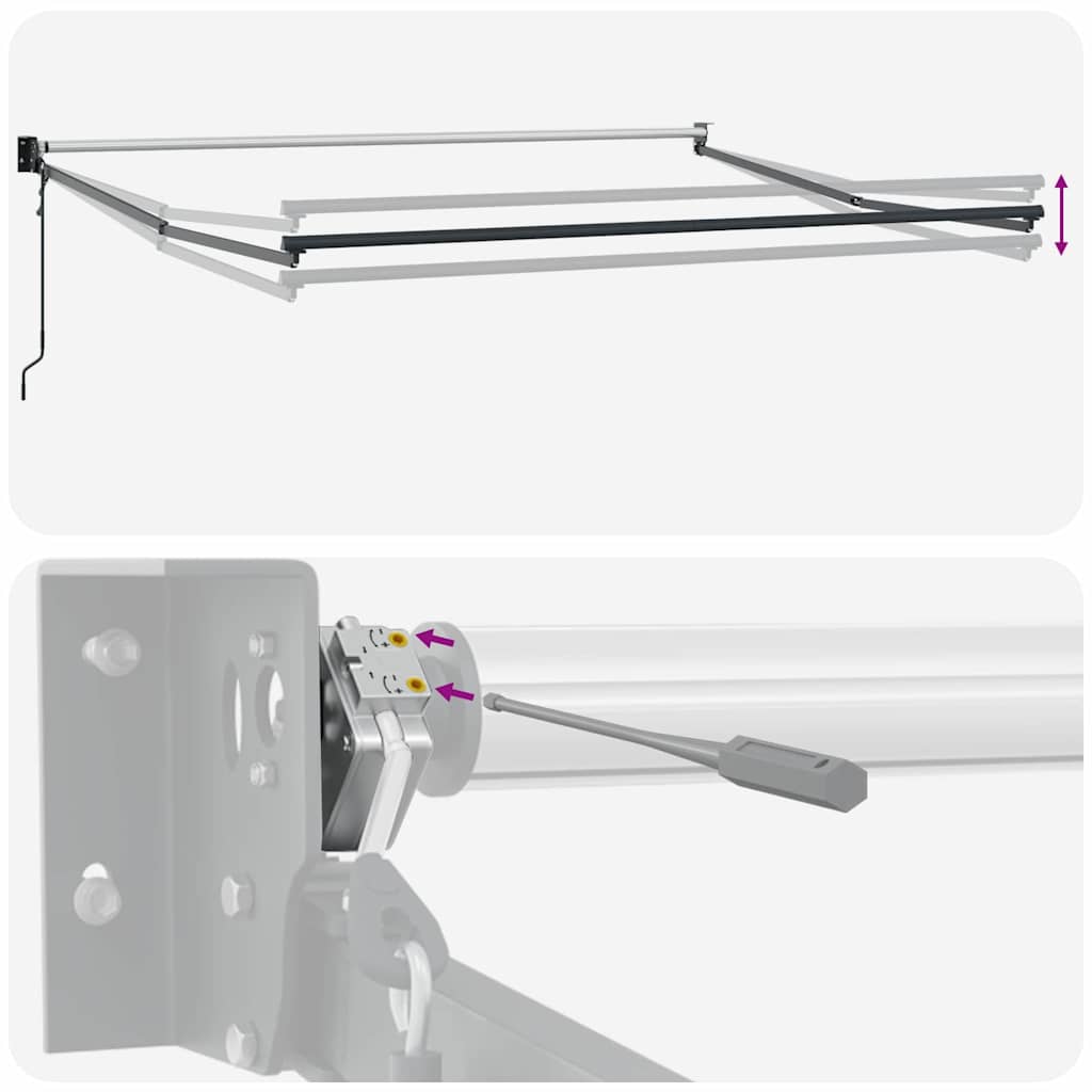 Cortina Retractabilă portocaliu și maro 400 × 300 cm țesătură GartenMobel Dekor