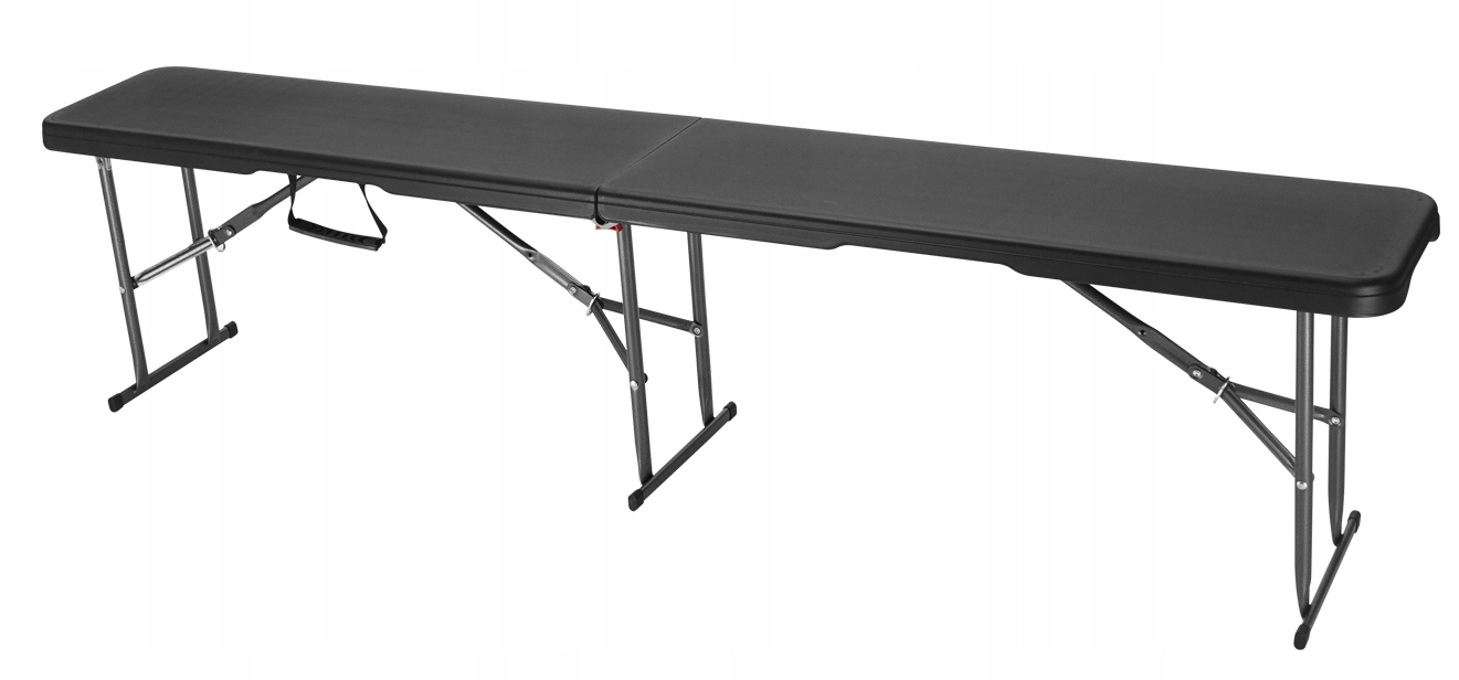 Banca pliabila pentru gradina sau catering, HDPDE, 180x28x43cm, negru Household NewTrend