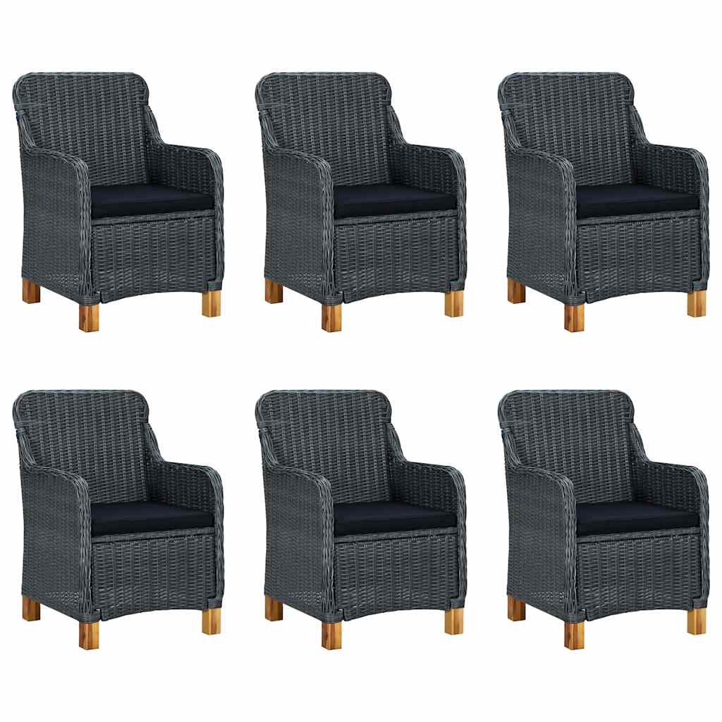 Set mobilier de grădină, 7 piese, gri închis GartenMobel Dekor