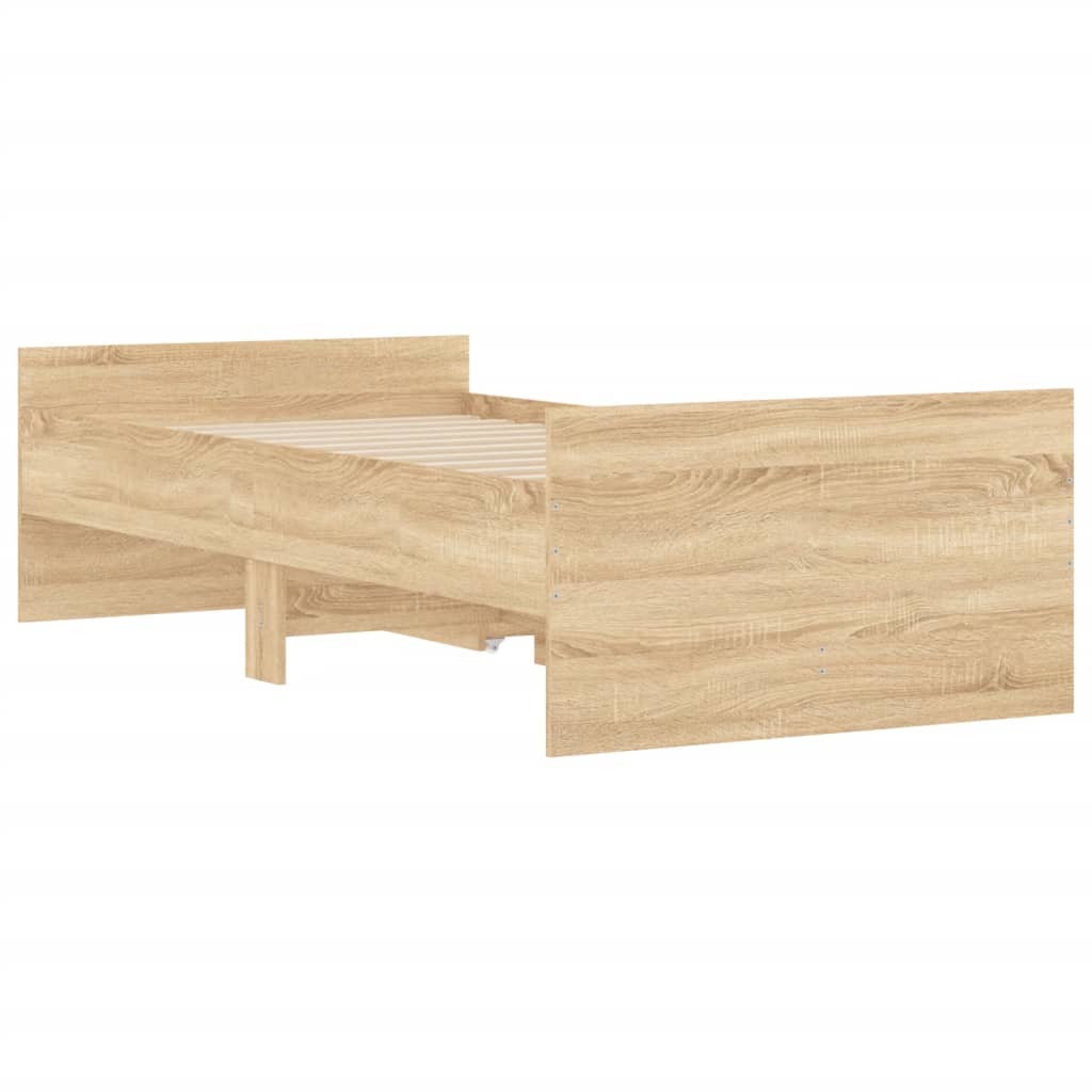Cadru de pat cu sertare, stejar sonoma, 100x200 cm GartenMobel Dekor