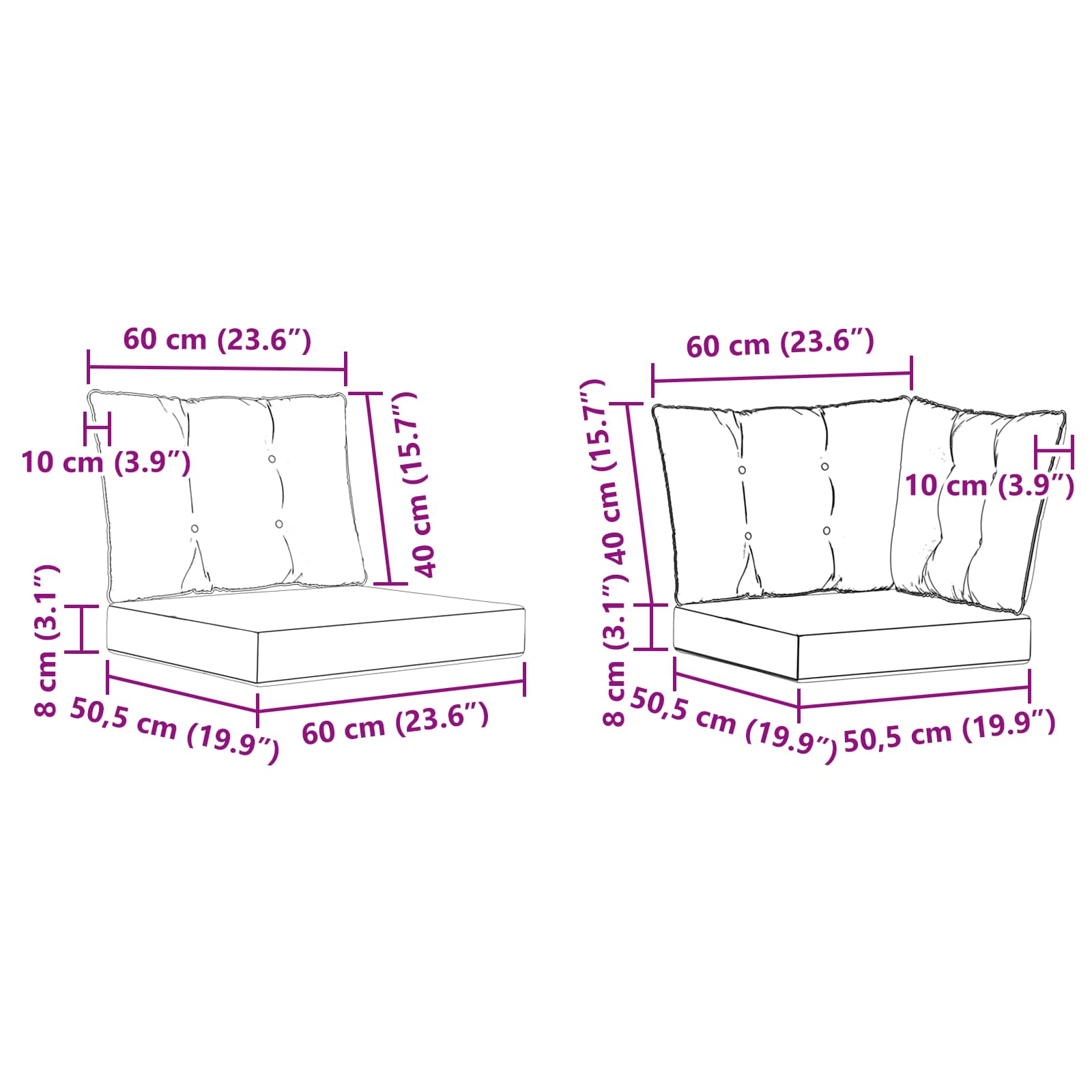 Set de canapele de exterior cu pernă 5 pcs Natural și Bej GartenMobel Dekor